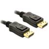 Cablu DisplayPort v1.2 Delock de la DP male la DP male, 5m, Conectori auriti, Negru
