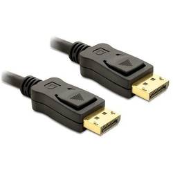 Cablu DisplayPort v1.2 Delock de la DP male la DP male, 5m, Conectori auriti, Negru