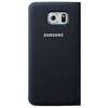 Husa tip S-View Samsung pentru Galaxy S6 G920, Negru textil
