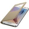 Samsung Husa tip S-View pentru Galaxy S6 G920, Auriu textil