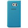 Samsung Husa tip S-View pentru Galaxy S6 G920, Albastru textil