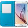 Samsung Husa tip S-View pentru Galaxy S6 G920, Albastru textil