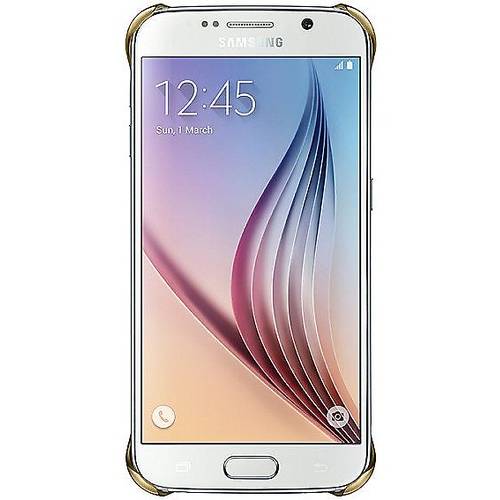 Husa tip Clear Cover Samsung pentru Galaxy S6 G920, Auriu