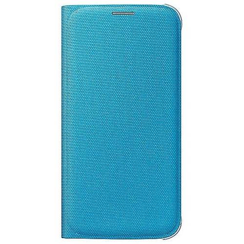 Husa tip Flip Wallet Samsung pentru Galaxy S6 G920, Albastru textil