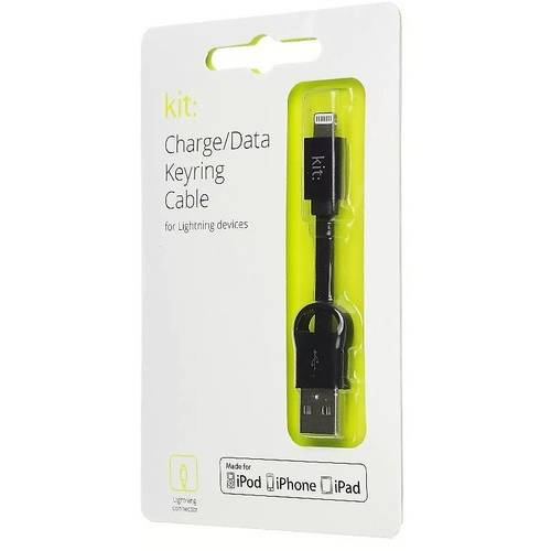 Kit Cablu date Apple Lightning - USB, 8.5cm, Negru