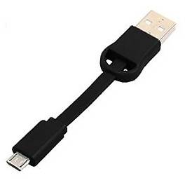 Kit Cablu date & incarcare  Micro USB-USB, 8.5cm, Negru