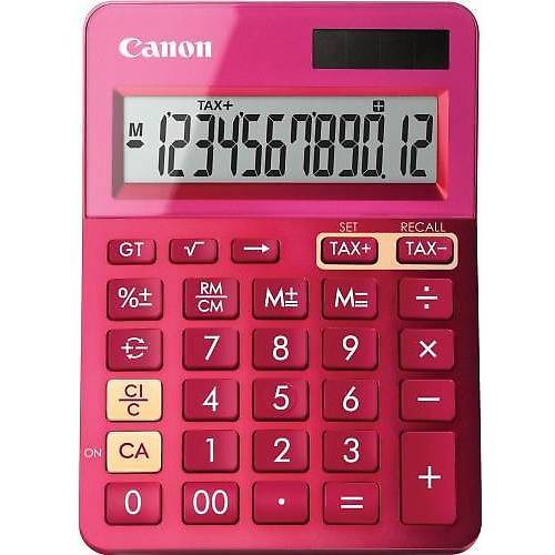 Calculator de birou Canon LS-123K, 12 digiti, Roz