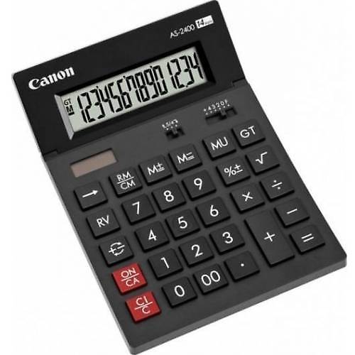 Calculator de birou Canon AS-2400, 14 digiti, Negru