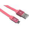 Kit Cablu date Micro USB-USB, plat, 1m, Roz