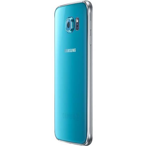 Smartphone Samsung Galaxy S6 G920, Super AMOLED capacitive touchscreen 5.1'', Quad Core 2.1GHz si 1.5GHz, 3GB RAM, 64GB flash, 16MP si 5.0MP, NFC, Android 5.0.2, Albastru