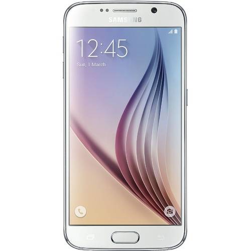 Smartphone Samsung Galaxy S6 G920, Super AMOLED capacitive touchscreen 5.1'', Quad Core 2.1GHz si 1.5GHz, 3GB RAM, 128GB flash, 16MP si 5.0MP, NFC, Android 5.0.2, Alb