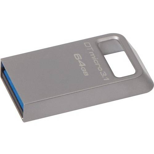 Memorie USB Kingston DataTraveler Micro 3.1, 64 GB, USB 3.1, Argintiu