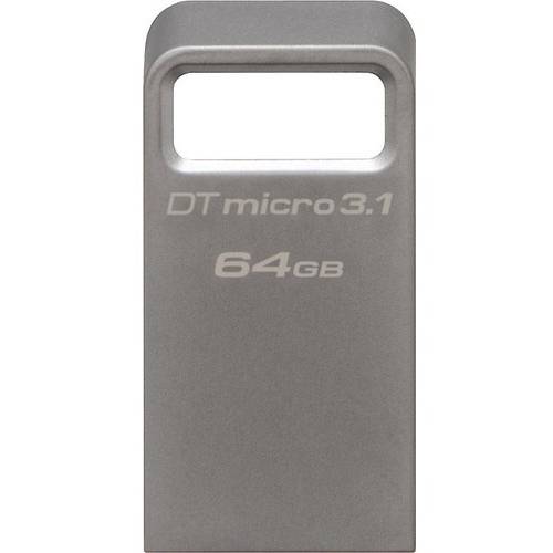 Memorie USB Kingston DataTraveler Micro 3.1, 64 GB, USB 3.1, Argintiu