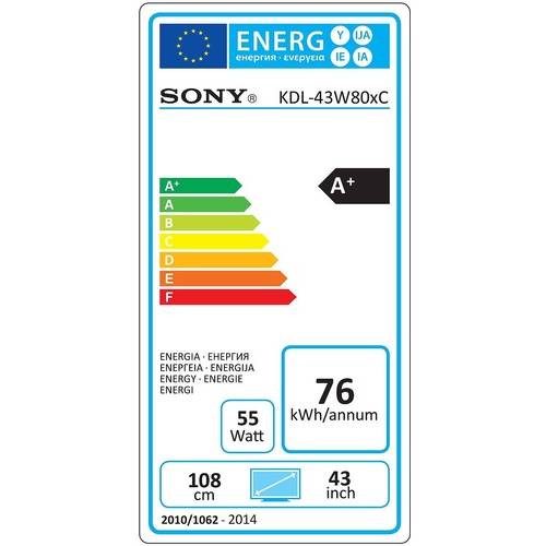 Televizor LED Sony Bravia Smart TV  KDL-43W808C, 109cm, Full HD Android TV, Negru