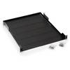 Raft fix perforat Triton 19" 1U/850 capacitate incarcare 80kg, Negru