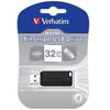 Memorie USB Verbatim Store 'n' Go PinStripe, 32GB, USB 2.0, Negru