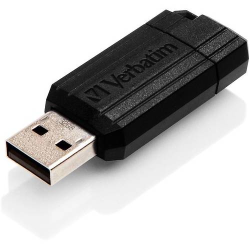 Memorie USB Verbatim Store 'n' Go PinStripe, 32GB, USB 2.0, Negru