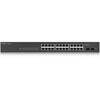 Switch ZyXEL Gigabit GS1900-24, 24 porturi Gigabit, 2 x SFP, 19 inch Rack