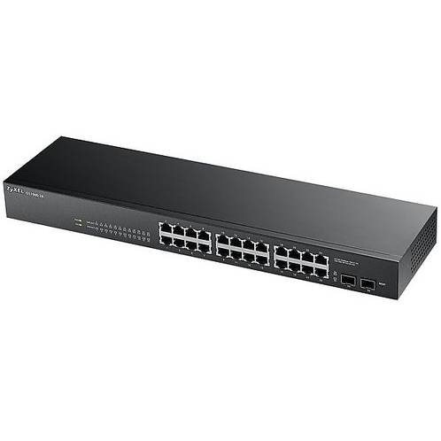 Switch ZyXEL Gigabit GS1900-24, 24 porturi Gigabit, 2 x SFP, 19 inch Rack