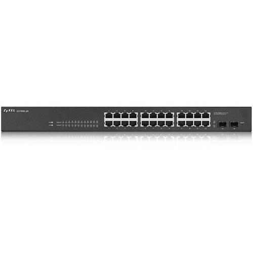 Switch ZyXEL Gigabit GS1900-24, 24 porturi Gigabit, 2 x SFP, 19 inch Rack