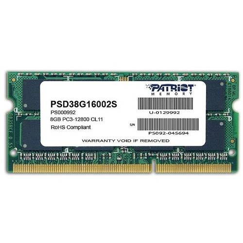 Memorie Notebook PATRIOT Signature, DDR3, 8GB, 1600MHz, CL11, 1.5 V