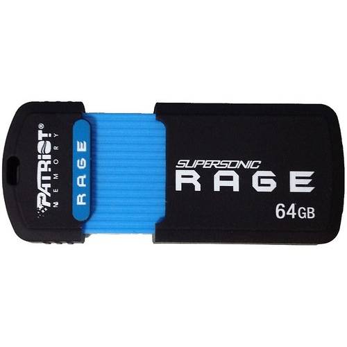Memorie USB PATRIOT Supersonic Rage, 64GB, USB 3.0, Negru