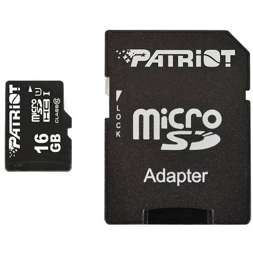 Card Memorie PATRIOT LX Series Micro SDHC, 16GB, UHS-I, Class 10, adaptor SD