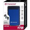 Hard Disk Extern Transcend StoreJet 25H3, 1TB, USB 3.0, Albastru
