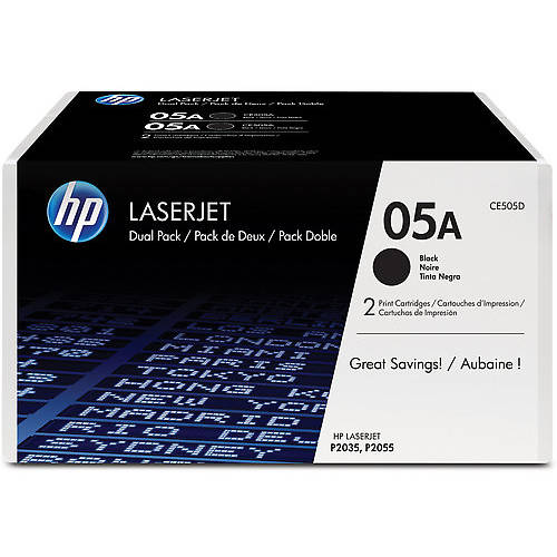 HP Cartus Toner Original  Dual Pack 05A Black, CE505D