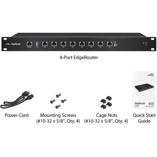 Router Ubiquiti ER-8, 1 WAN, 8 LAN Gigabit, Rackabil