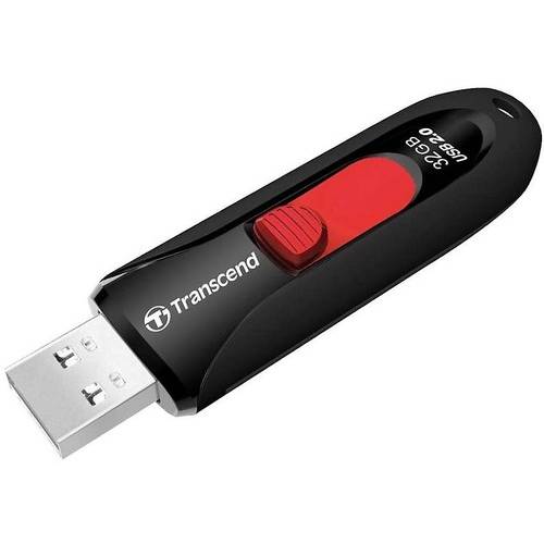 Memorie USB Transcend JetFlash 590, 32GB, USB 2.0, Negru/Rosu