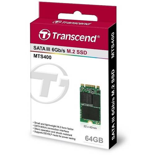 SSD Transcend MTS400, 64GB, SATA 3, M.2 2242