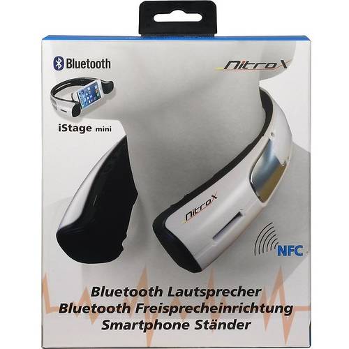 Boxe Mini boxe Inter-Tech Bluetooth Speaker Nitrox iStage Mini White