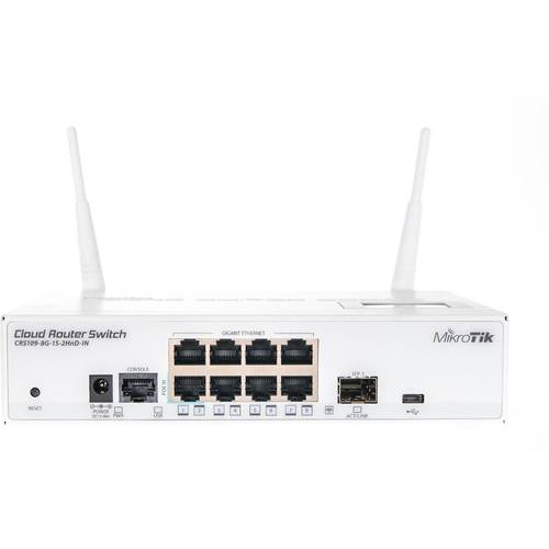 Router Wireless MikroTik Cloud  Switch wireless  CRS109-8G-1S-2HnD-IN, Gigabit