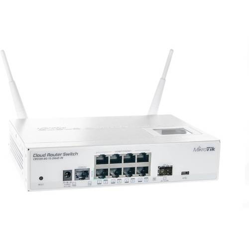 Router Wireless MikroTik Cloud  Switch wireless  CRS109-8G-1S-2HnD-IN, Gigabit