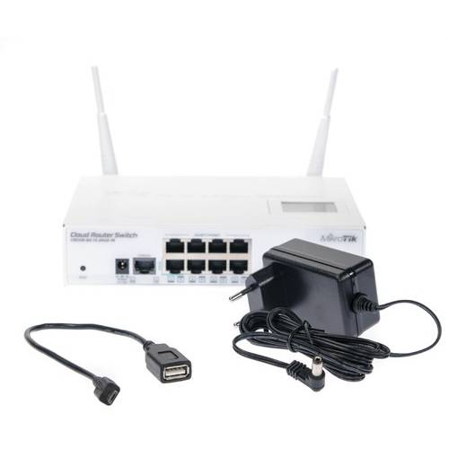 Router Wireless MikroTik Cloud  Switch wireless  CRS109-8G-1S-2HnD-IN, Gigabit