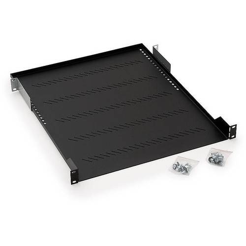 Raft fix perforat Triton 19 inch 1U, 450mm, capacitate incarcare 40kg, Negru, RAB-UP-450-A1