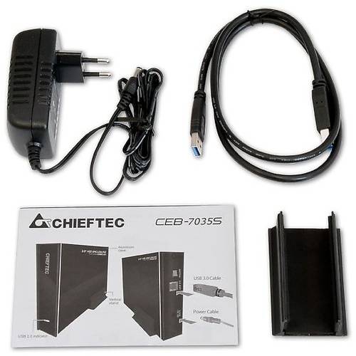 Rack Chieftec CEB-7035S, Carcasa HDD, 3.5 inch, S-ATA to USB 3.0, Negru