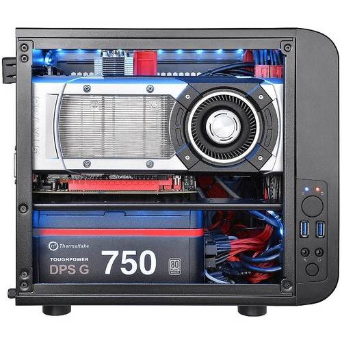 Carcasa Thermaltake Core V1, CubeTower, Fara sursa, Negru