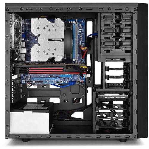 Carcasa Deepcool Tesseract SW, MiddleTower, Fara sursa, Negru