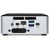 Mini PC NUC NUC5I3MYHE, Core i3-5010U 2.1GHz, DDR3, M.2 SSD, 2.5'' HDD, Intel HD 5500, FreeDOS, Bulk, Negru/Argintiu