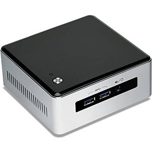 Mini PC NUC NUC5I3MYHE, Core i3-5010U 2.1GHz, DDR3, M.2 SSD, 2.5'' HDD, Intel HD 5500, FreeDOS, Bulk, Negru/Argintiu