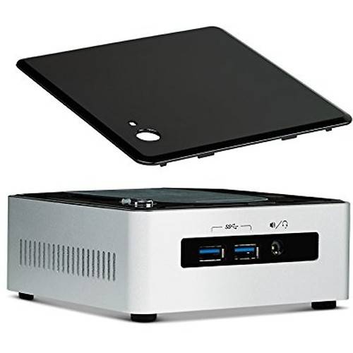 Mini PC NUC NUC5I3MYHE, Core i3-5010U 2.1GHz, DDR3, M.2 SSD, 2.5'' HDD, Intel HD 5500, FreeDOS, Bulk, Negru/Argintiu