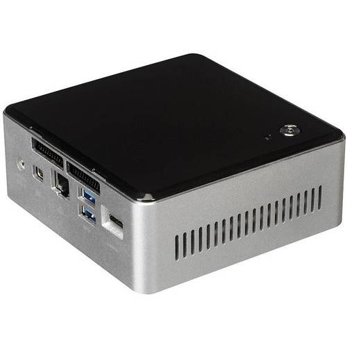 Mini PC NUC NUC5I3MYHE, Core i3-5010U 2.1GHz, DDR3, M.2 SSD, 2.5'' HDD, Intel HD 5500, FreeDOS, Bulk, Negru/Argintiu