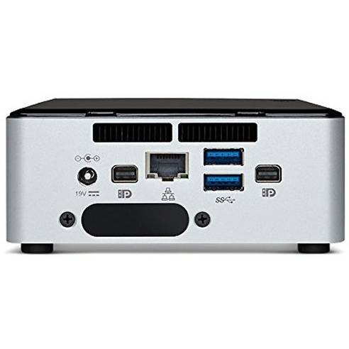 Mini PC NUC NUC5I3MYHE, Core i3-5010U 2.1GHz, DDR3, M.2 SSD, 2.5'' HDD, Intel HD 5500, FreeDOS, Bulk, Negru/Argintiu