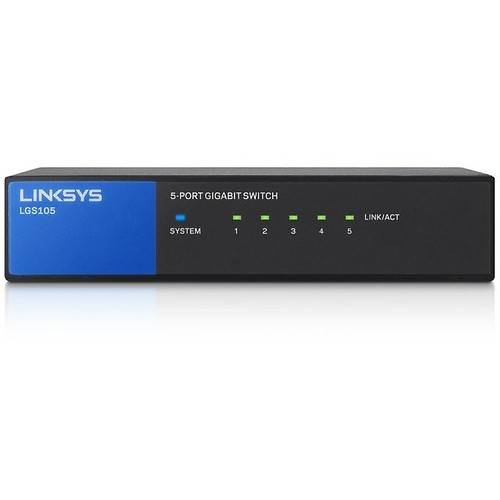Switch Linksys LGS105, Gigabit, 5x 10/100/1000Mbps, 802.3az
