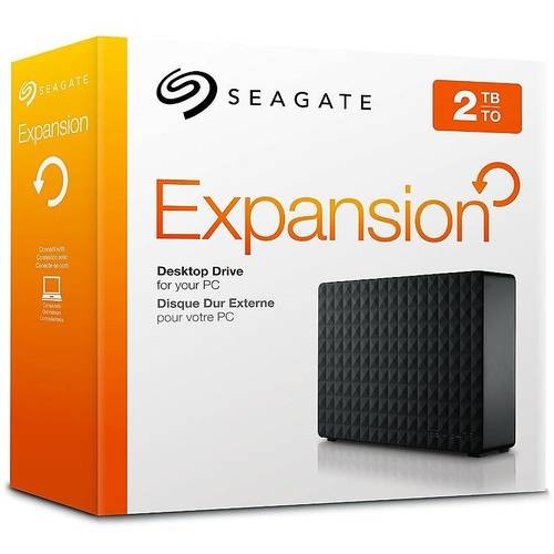 Hard Disk Extern Seagate Expansion Desktop, 2TB, 3.5 inch, USB 3.0, Negru
