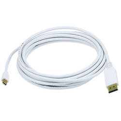 Cablu DisplayPort 1.1a Digitus de la mini DP male la DP male, 1m, Alb