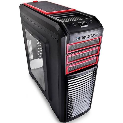 Carcasa Deepcool Kendomen RD, MiddleTower, Fara sursa, Negru/Rosu