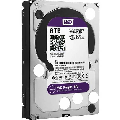 Hard Disk WD Purple Surveillance IntelliPower 6TB, Sata3, 64MB, 3.5 inch